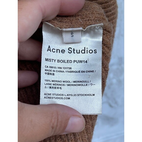 Acne Studios MISTY BOILED PUW14 sweater size small boxy fit - Picture 10 of 11